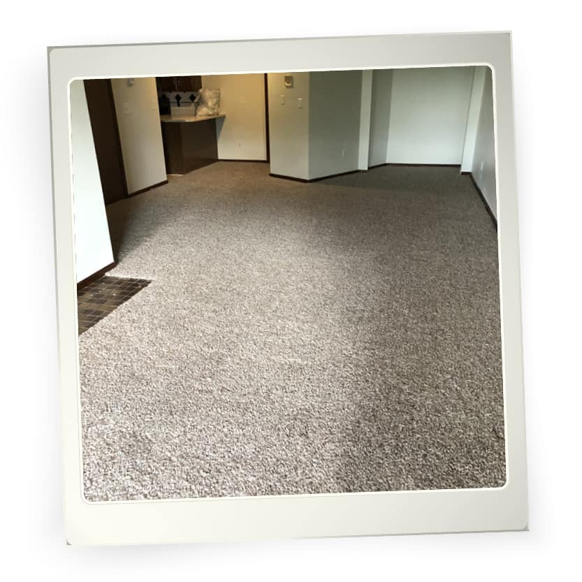 Expert transitions between carpet and tile.